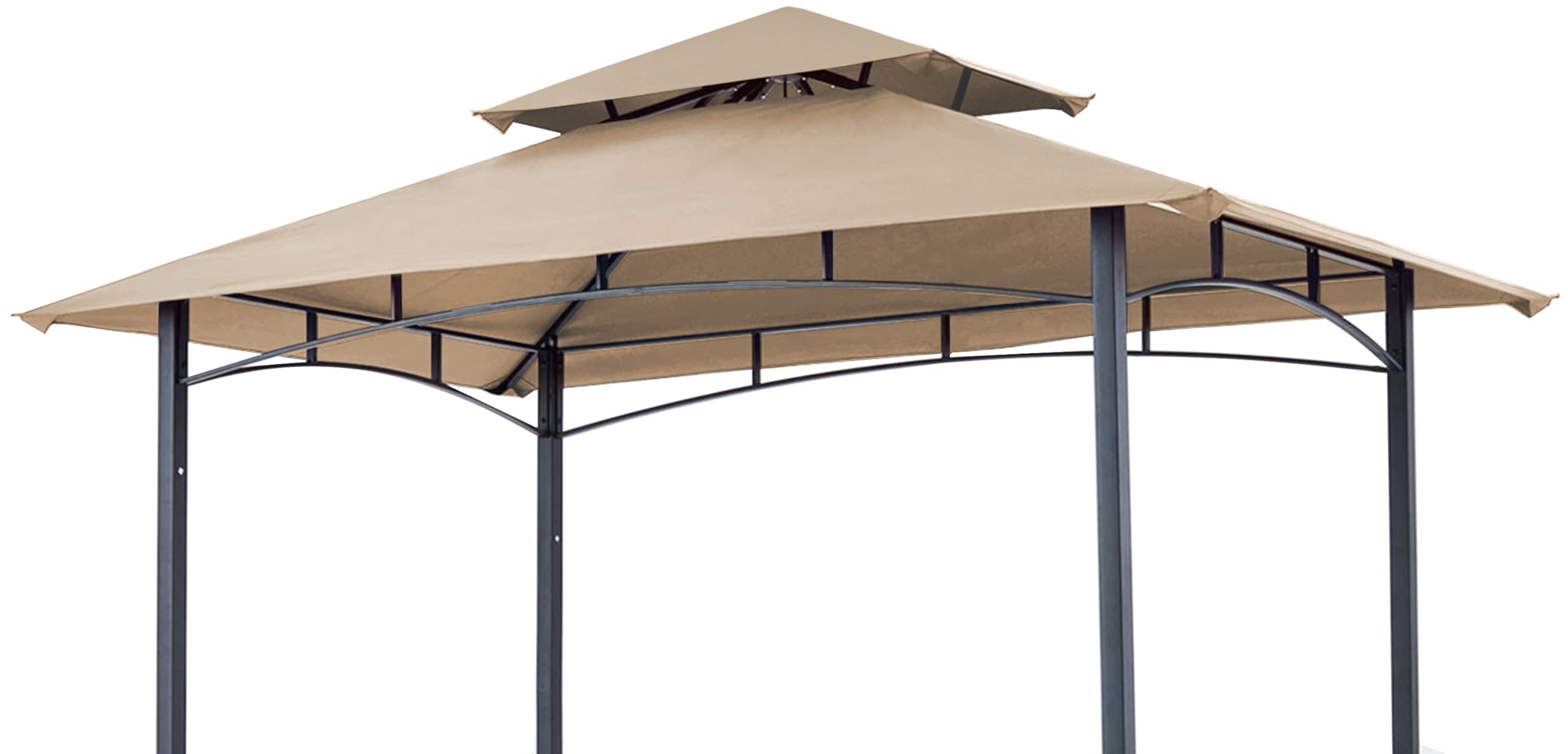 Scocanopy Replacement Canopy Grill Bbq Gazebo Roof Top Fit For Gazebo Model L-Gg001Pst-F,(Light Beige)