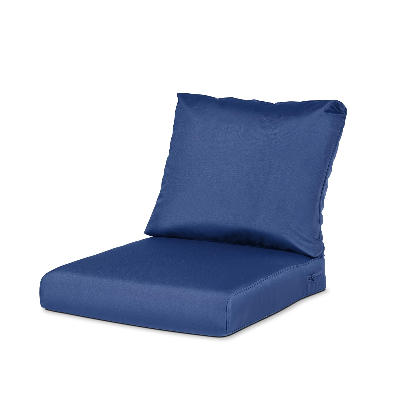 Bps 23X26 Inch Outdoor Deep Seat Cushions Set- Water Resistant With Adjustable Straps & Handles For Patio, Deck, Or Garden, Navy