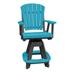 American Furniture Classics Five Piece Square Counter Height Dining Set, Aruba Blue/Black