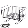 Atha Metal Multipurpose Under Shelf Hanging Basket Hanger For Kitchen Bathroom Office Cupboard Cabinet Storage Organization (Bla