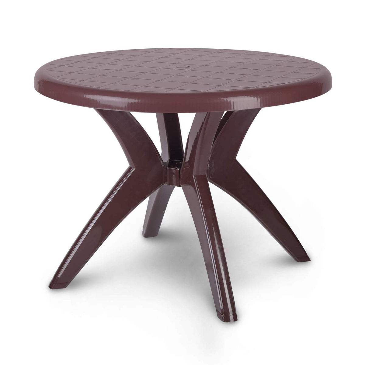 Supreme Marina Plastic Dining Table (Globus Brown)