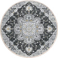 Marbella Mb3 Black Traditional Rug Round 8' X 8'