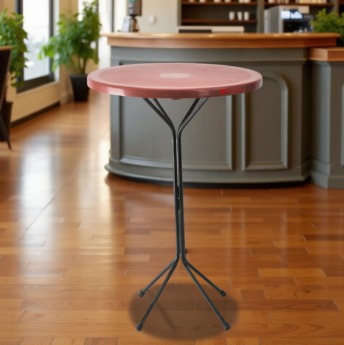 Goyalson Restaurant Dining Bar Table Dining Table Easily Foldable And Light Weight Portable Table (1, Red, For Standing Person)