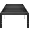 Hobinche 20 Inch Twin Xl Size Bed Frame, No Box Spring Needed, Heavy Duty Black Metal Platform Mattress Foundation With Steel Slats, Non-Slip Noise Free Easy Assembly, Large Storage