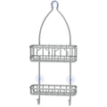 Simple Houseware Bathroom Hanging Shower Head Caddy Organizer, Silver (22 x 10.2 x 4.2 inches)