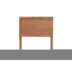 Baxton Studio Raya Mid-Century Modern Walnut Brown Finished Wood Twin Size Headboard