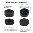 Hanihua 4 Sets Furniture Risers 1 Inch Black Bed Risers, Heavy Duty Bed Lifts Risers For Table, Sofa, Couch, Desk, Adjustable Be