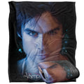 Vampire Diaries Damon Eyes Officially Licensed Silky Touch Super Soft Throw Blanket 50' X 60'