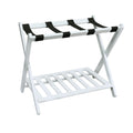 Casual Home Shelf-White Luggage Rack, 26.75" Wide