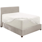 Nestl White California King Fitted Sheet, Extra Deep Pocket Cal King Fitted Sheet Only, 1800 Microfiber Fitted Bed Sheet, Ultra Soft Fitted Sheet California King Fits Up To 24 Inch Mattress