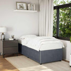 vidaXL - Twin Velvet Upholstered Bed Frame/Dark Gray Mattress Base with Slats/Sturdy Bedroom Furniture for Ultimate Comfort