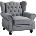 Acme Hannes Chair in Gray Fabric