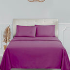 Clara Clark Bed Sheets, Premier 1800 Series 4 Piece Bed Sheet Set, Deep Pocket, Wrinkle, Fade, Stain Resistant, Luxury Soft Bedding Sheets & Pillowcases, King, Magenta