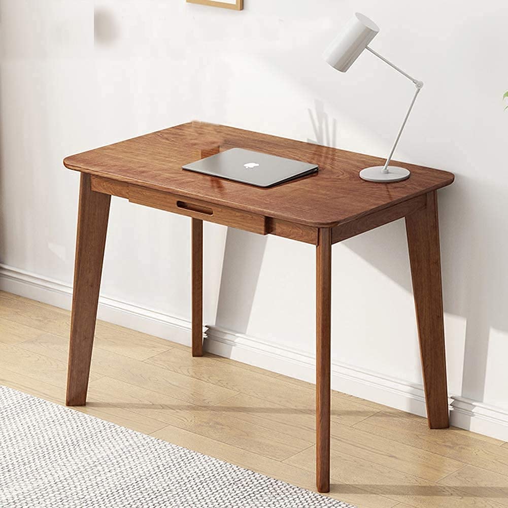 Wood Prints Sheesham Wood Study Table For Students | Laptop Office Desk Workstation | Brown Finish Wooden Study Desk | Dining Ro