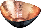 Monarch Abode 31604 Hand Hammered Metal Decorative Bowl, Modern Centerpiece Fruit Bowl for Kitchen Counter, 7.5 inch, Black and 