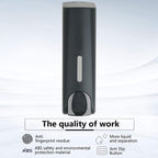Aumio Soap Dispenser Shower Gel Shampoo Conditioner Refillable Bottles Abs Wall Mount 350Ml Black One Pack