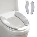 Thick and Warm Toilet Seat Cushion Cover - with Sticky Toilet Seat Cushion - Washable and Reusable Mat for Winter - Double Flap 