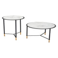 Zuo Set of 2 Davis Coffee Tables Black & White