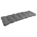Blazing Needles Microsuede Tufted Bench Cushion, 55 x 19, Steel Grey 1 Count