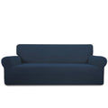 Purefit Stretch Oversized Sofa Slipcover – Spandex Jacquard Non Slip Soft Couch Sofa Cover, Washable Furniture Protector With Non Skid Foam And Elastic Bottom For Kids (Oversized Sofa, Dark Blue)