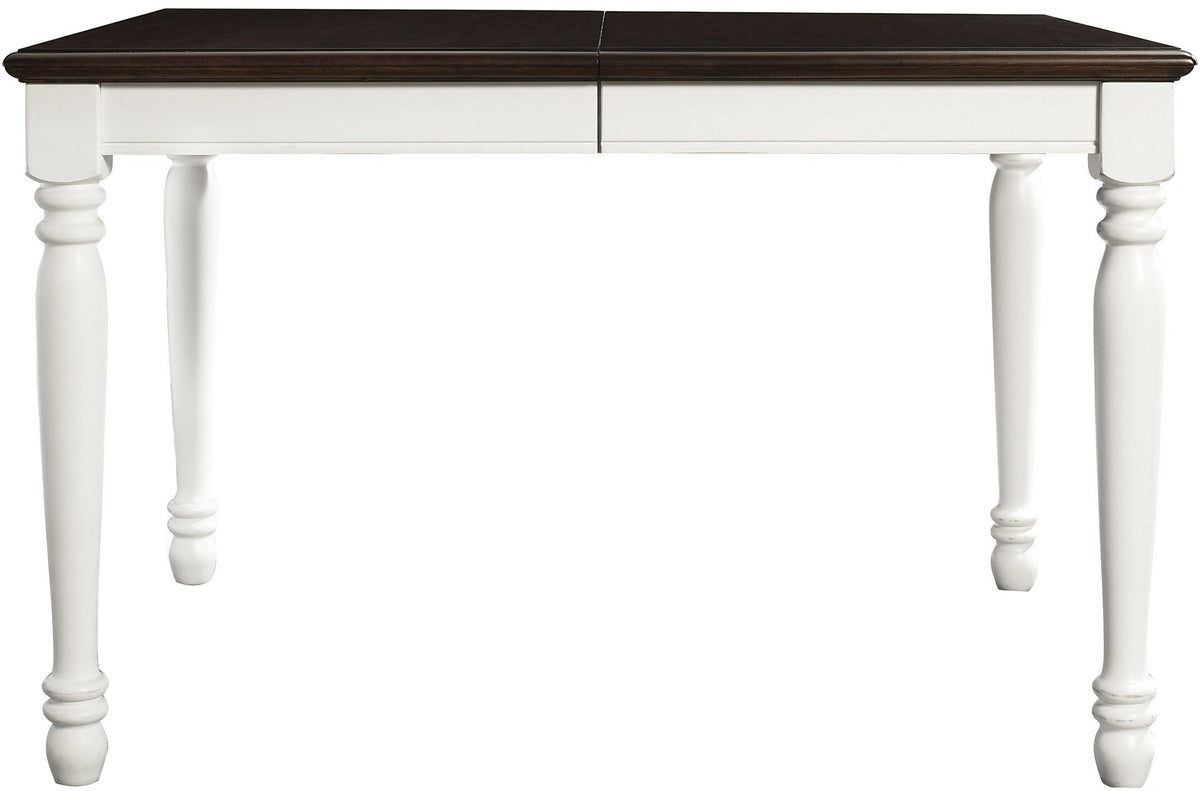 Crosley Furniture Shelby Traditional Wood Dining Room Table, Kitchen Tables, Distressed White