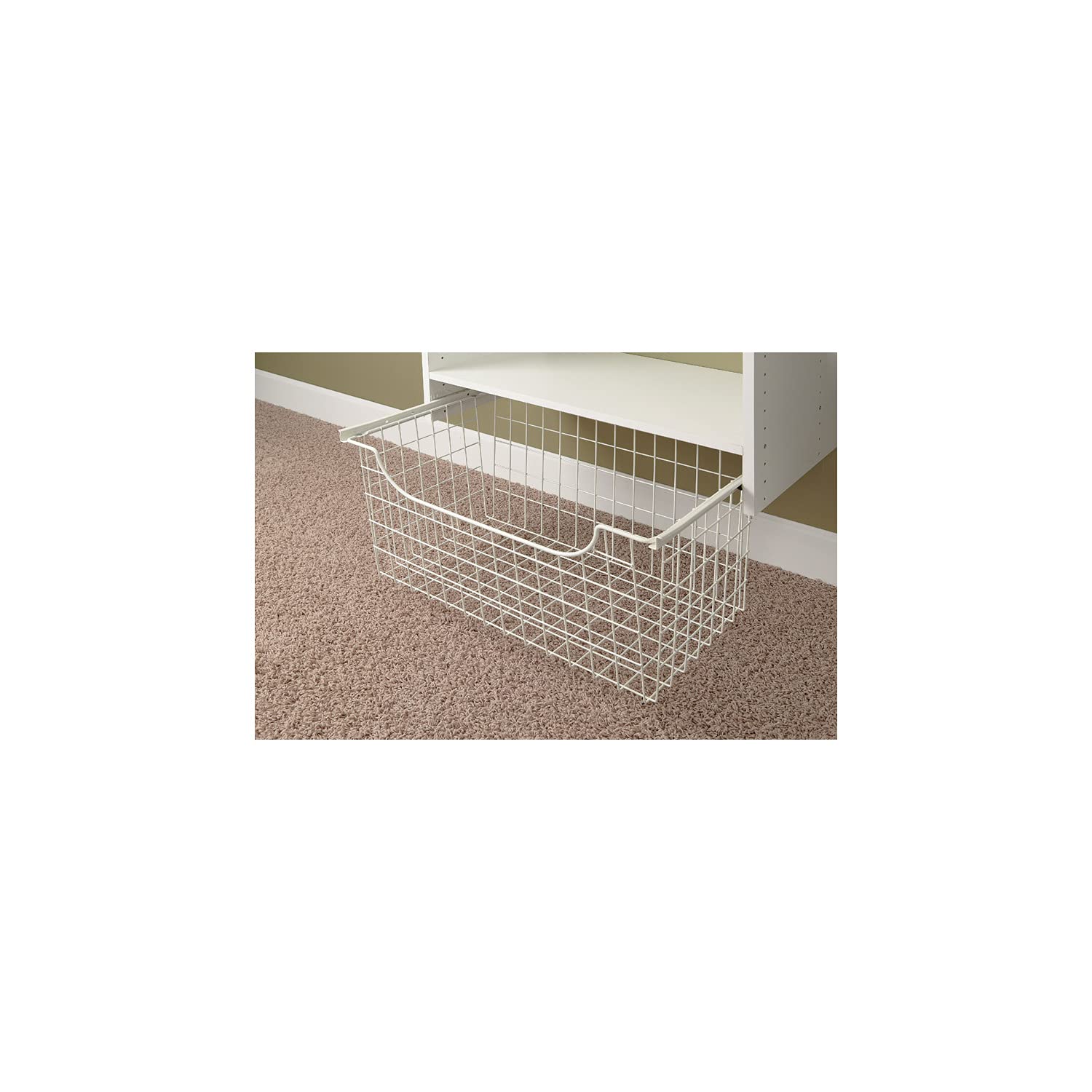 Easy Track Hanging Wire Basket, 12, White