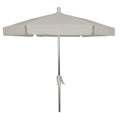 FiberBuilt Umbrellas Garden Umbrella with Push-Button Tilt, 7.5 Foot Natural Canopy and Bright Aluminum Pole