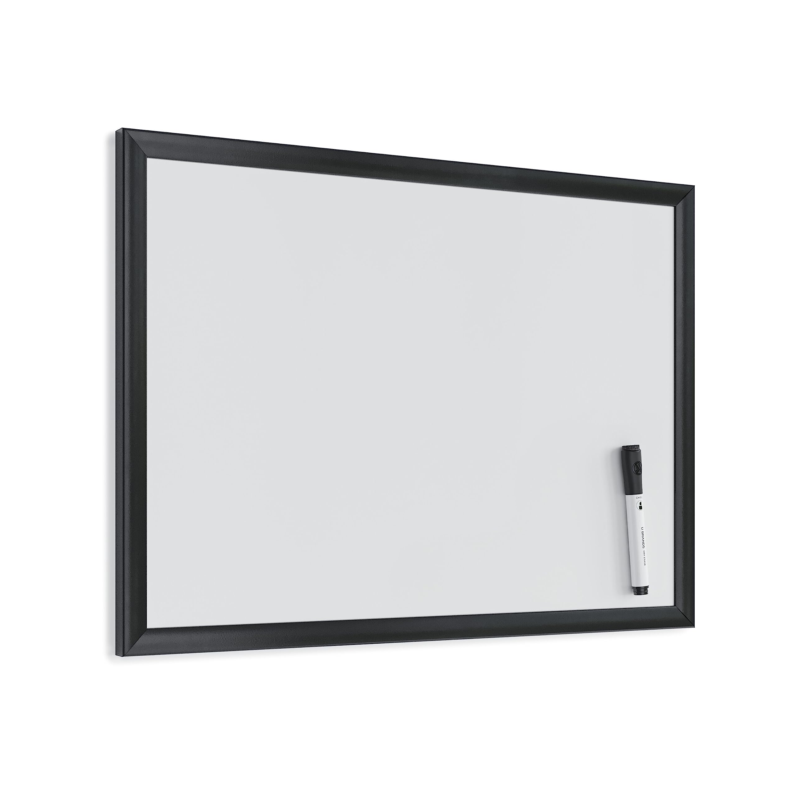 U Brands Magnetic Dry Erase Board, 17 X 23 Inches, Black Wood Frame (307U00-01)