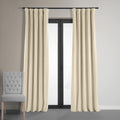 Hpd Half Price Drapes Signature Velvet Thermal Blackout Curtains For Living Room 120 Inch Long (1 Panel) Rod Pocket Insulated Blackout Curtains For Bedroom Window Curtains, 50W X 120L, Alabaster Beige