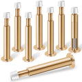 Kolako Door Stoppers, 8 Pack Door Stops For Wall, Gold Spring Door Stoppers With Rubber Bumper Baseboard Door Stop Wall Protecto