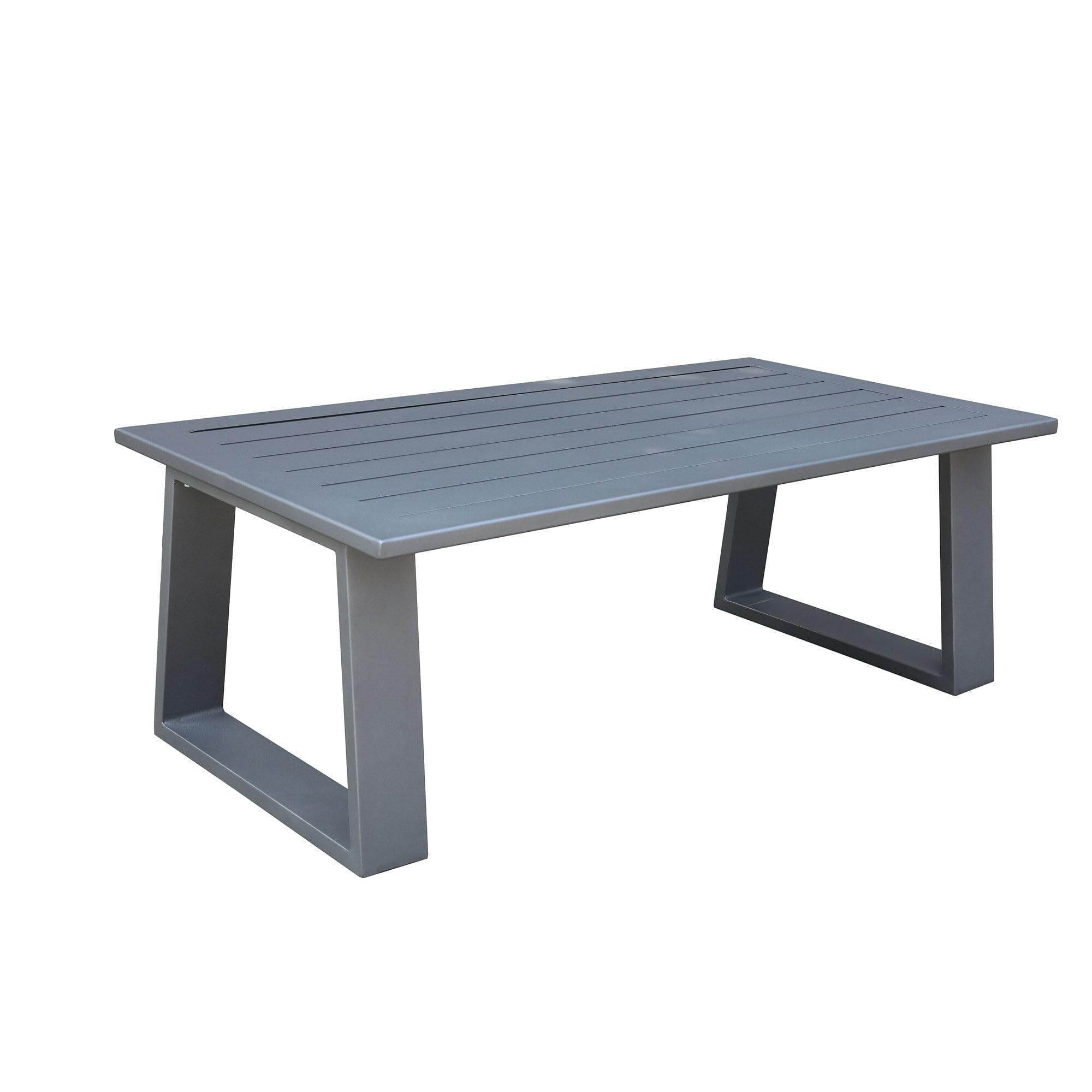MARATIVA Outdoor, Indoor 28x50 Rectangular Aluminum Coffee Table Featuring Weather-Resistant, Rust-Free, Elegant Design for Pati