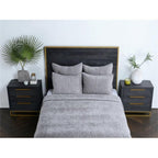 Kosas Home Dimitry Transitional Rayon Velvet & Cotton Sateen Queen Quilt In Gray