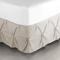 Nestl Linen Bed Skirt King Size, Pinch Pleat King Bed Skirt, 14' Inch Drop King Bedskirt, Hotel Quality Linen Bed Skirts, Premi