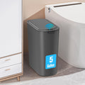 Cesun 5 Gallon Automatic Bathroom Trash Can, Touchless Motion Sensor Garbage Can with Lid, Smart Plastic Slim Wastebasket for Ba