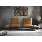 Acme Narech Top Grain Leather Sofa With Swivel In Nutmeg