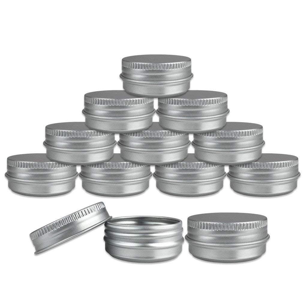 Screw Top Round Steel Tins, 1/2oz (24 Per Pack)
