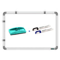 Yajnas Non-Magnetic 2X4 Feet Double Sided Whiteboard & Chalkboard Both Side Writing Board With 2 Markers + 1 Duster - Set Of 4 I