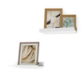 Solrot Small White Floating Shelves for Wall Decor, Wall Mounted Wood Shelf for Bedroom, Living Room, Bathroom, Kitchen, Nursery