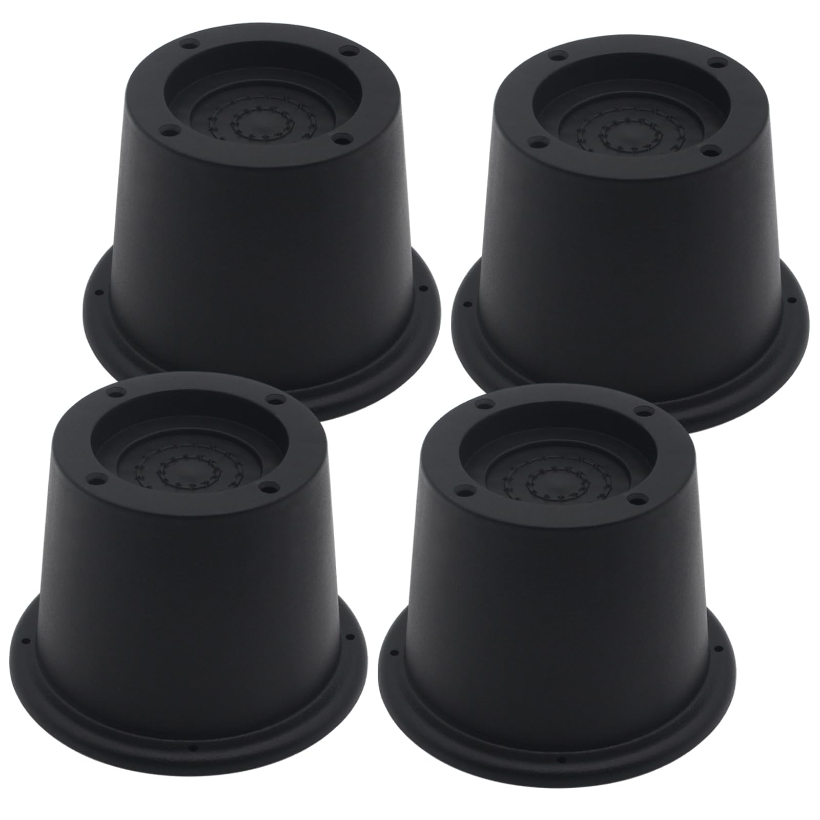 HANIHUA 4 Pack Black Bed Risers, 2.3 Inch Heavy Duty Furniture Lifts for Sofa, Couch, Desk, Supports Up to 1,300 Lbs