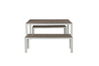 Pangea Home Breeze 3 Whtgry Dining Set, Grey