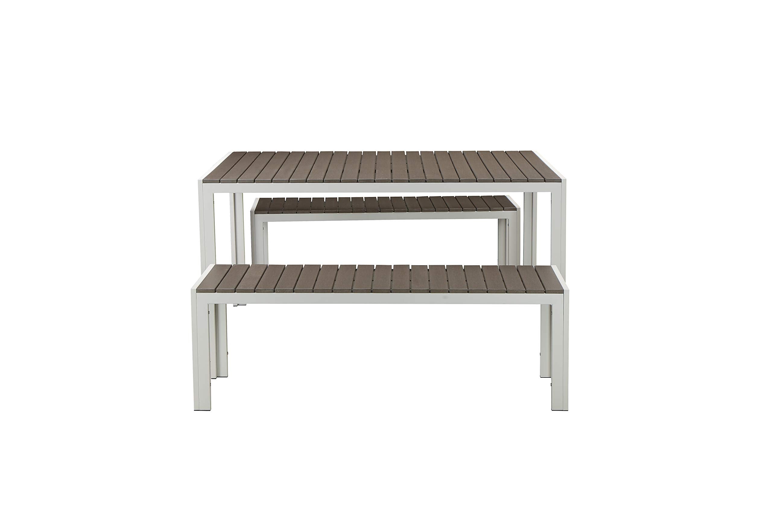 Pangea Home Breeze 3 Whtgry Dining Set, Grey