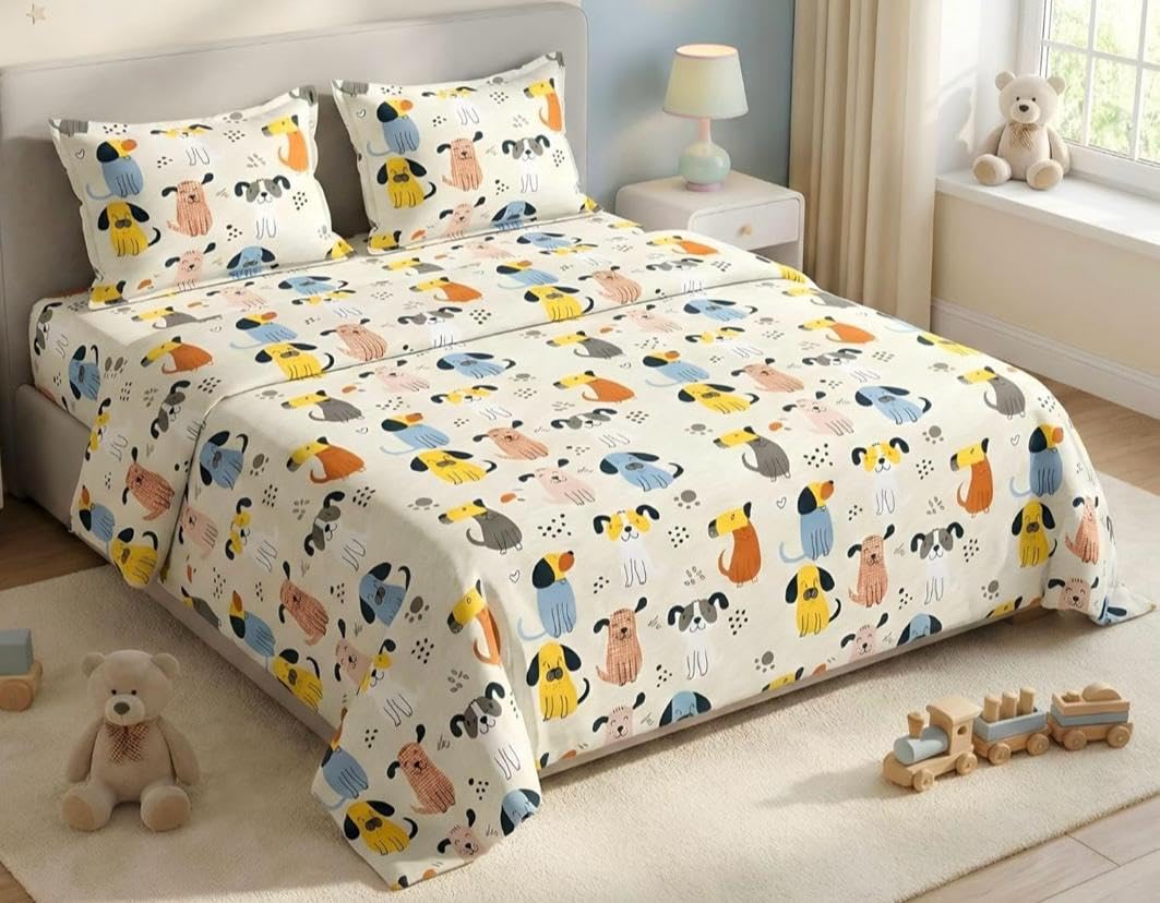 Goldzen All Season Double Bed Kids Ac Comforter | Duvet | Blanket | Quilt. Size (90 X 100 Inches).Multi Animal2