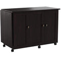 Sauder Miscellaneous Storage Easy Rolling Sewing and Craft Table/Cart/ Pantry cabinets, Cinnamon Cherry finish