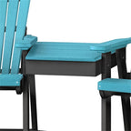 American Furniture Classics Counter Height Settee Table Combo, Aruba Blue and Black