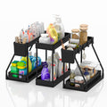Pougny 3Pc Under Sink Organizer Rack 2 Tier Under Sliding Cabinet Basket Organizer Drawer, MultiPurpose Under Sink Storage For 