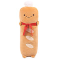 VHYHCY Toast Bread Pillow Funny Food Plush Toy Pillows Small Cute Stuffed Plush Toast Sofa Pillow (French Baguette, Brown)