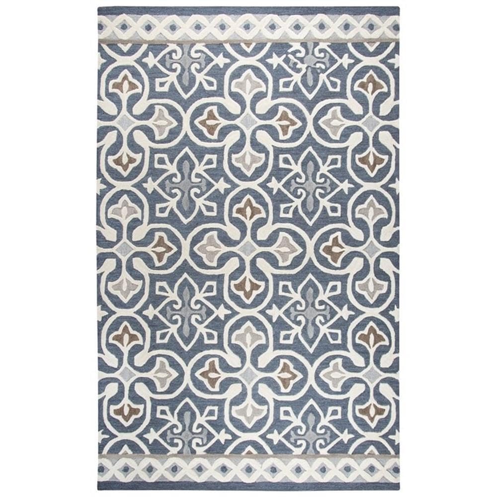 Rizzy Home Alora Decor Lavine 8' X 10' Blue/Gray/Natural/Taupe/Gray Hand-Tufted Area Rug