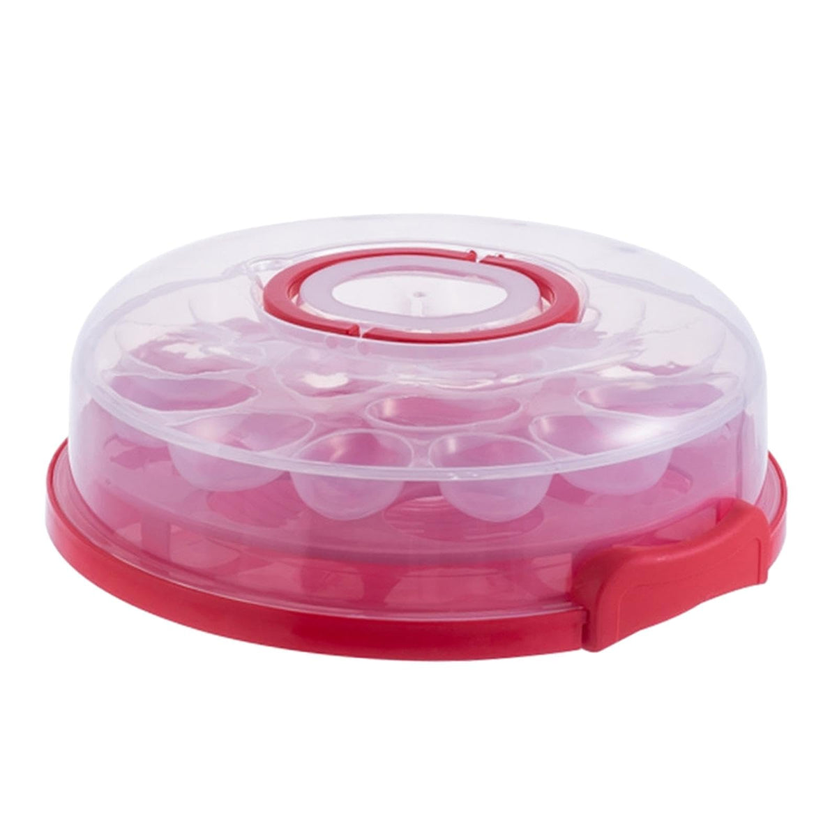 URJIX Cake Carrier with Lid Portable Cake Carrying Case for Camping Dishes Kitchen Round