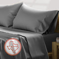 Texas Linen Co. 100% Egyptian Cotton Sheets - 600 Thread Count 4 Pc King Size Sheet Set, Soft, Cooling, High Thread Count Sateen