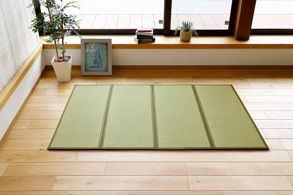 Miina Japanese Traditional Tatami Mattress, Igusa (Rush Grass) Floor Mat, Futon, 39'X 78'(Twin Natural)